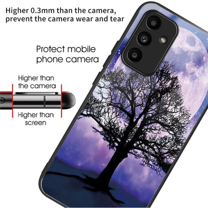 For Samsung Galaxy A15 4G / 5G Phone Case Pattern Printing Tempered Glass Cover