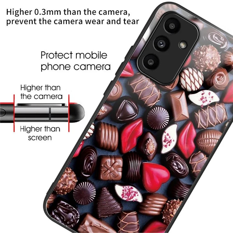 For Samsung Galaxy A15 4G / 5G Phone Case Pattern Printing Tempered Glass Cover