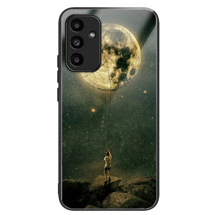 For Samsung Galaxy A15 4G / 5G Phone Case Pattern Printing Tempered Glass Cover