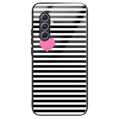For Samsung Galaxy A54 5G TPU Frame Tempered Glass Case Phone Protective Cover