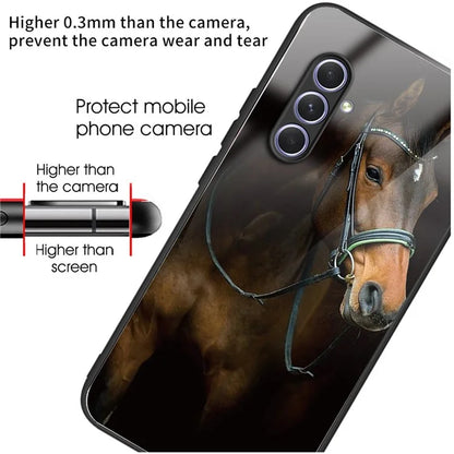 For Samsung Galaxy A54 5G TPU Frame Tempered Glass Case Phone Protective Cover