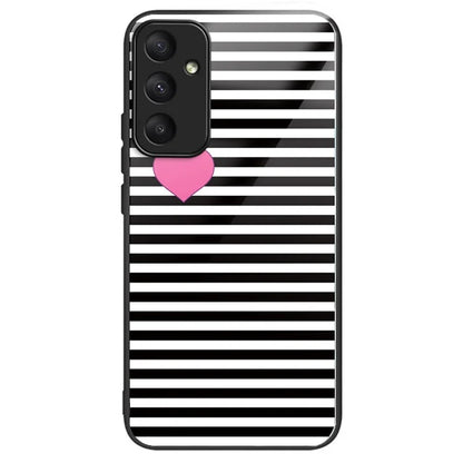 For Samsung Galaxy A55 5G Tempered Glass Pattern Printing Case Phone Cover