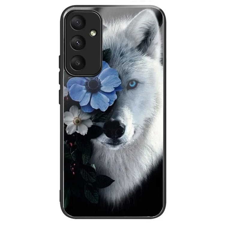 For Samsung Galaxy A55 5G Tempered Glass Pattern Printing Case Phone Cover