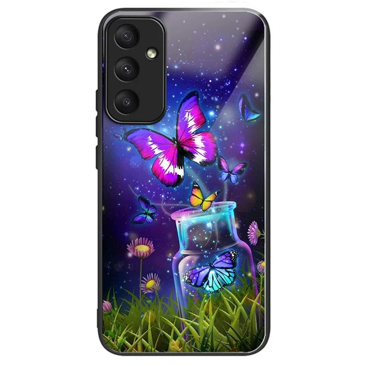 For Samsung Galaxy A55 5G Tempered Glass Pattern Printing Case Phone Cover