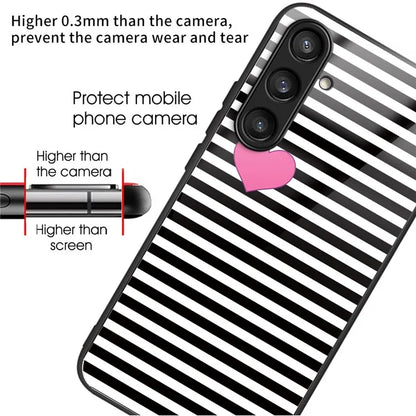 For Samsung Galaxy S23 FE Pattern Printing Case TPU+Tempered Glass Back Cover
