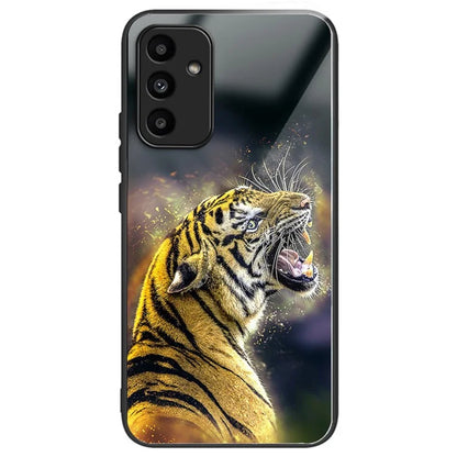 For Samsung Galaxy A15 4G / A15 5G Case TPU+Tempered Glass Pattern Printing Back Shell