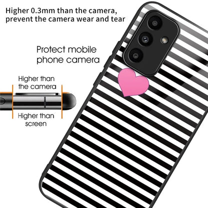 For Samsung Galaxy A15 4G / A15 5G Case TPU+Tempered Glass Pattern Printing Back Shell