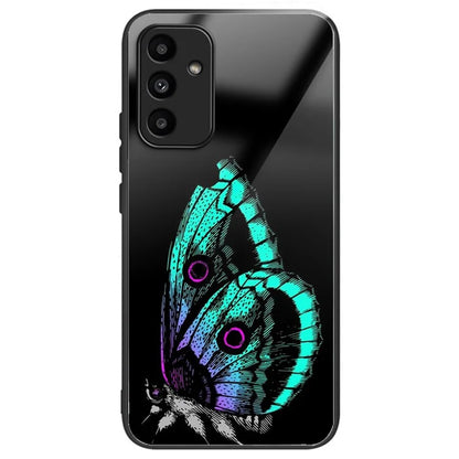 For Samsung Galaxy A15 4G / A15 5G Case TPU+Tempered Glass Pattern Printing Back Shell