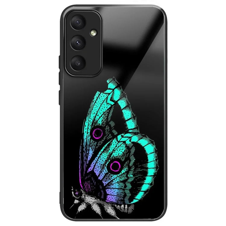 For Samsung Galaxy A34 5G Cell Phone Case TPU+Tempered Glass Cover with Pattern Printing