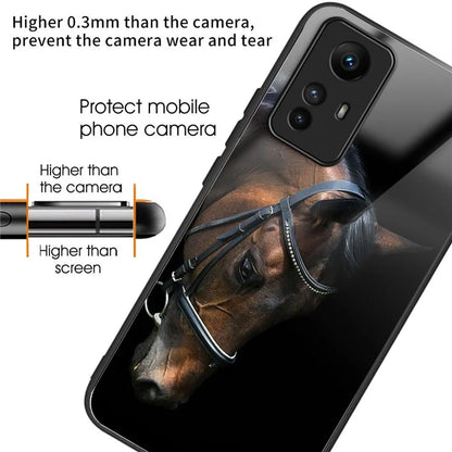 For Xiaomi Redmi Note 12S 4G Case Drop-resistant TPU Frame Tempered Glass Back Shell