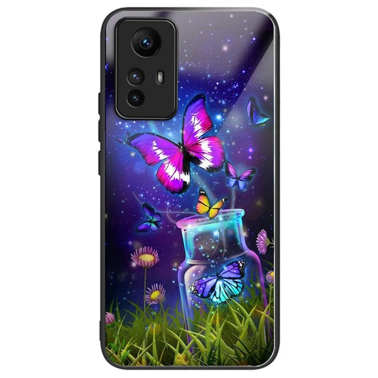 For Xiaomi Redmi Note 12S 4G Case Drop-resistant TPU Frame Tempered Glass Back Shell