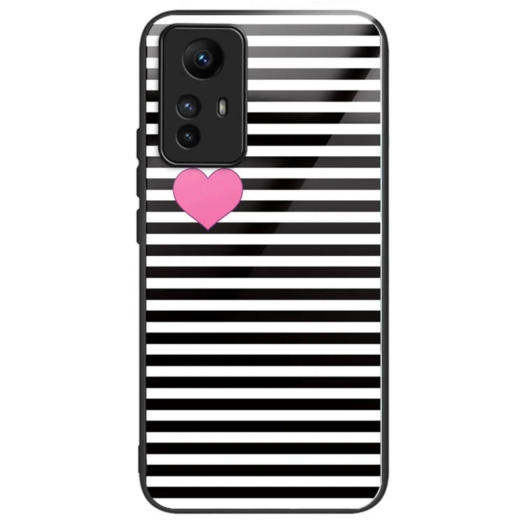 For Xiaomi Redmi Note 12S 4G Case Drop-resistant TPU Frame Tempered Glass Back Shell