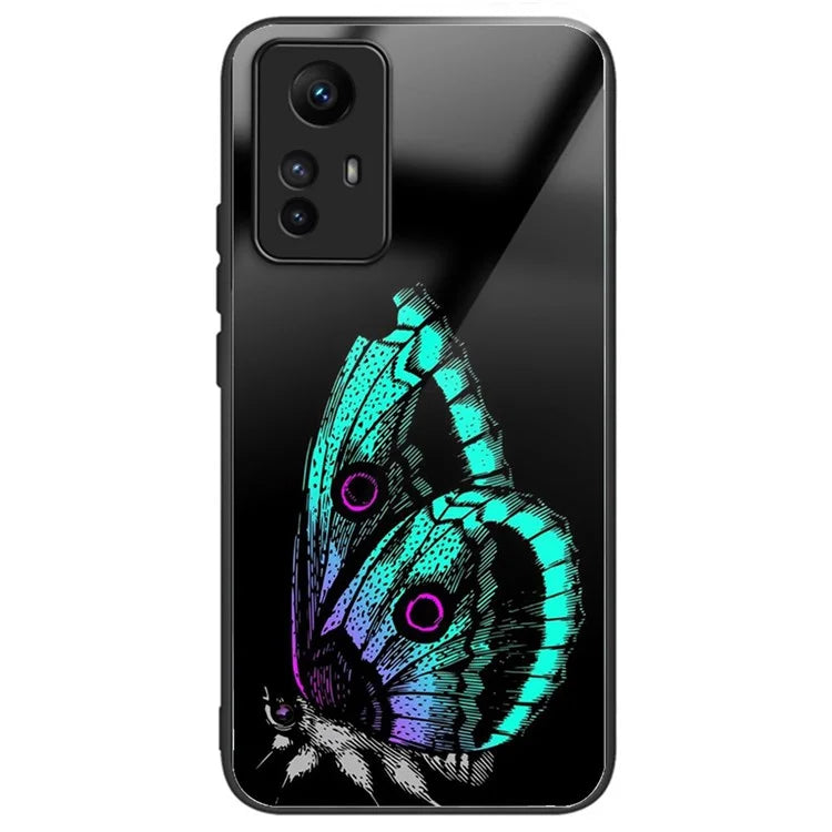 For Xiaomi Redmi Note 12S 4G Case Drop-resistant TPU Frame Tempered Glass Back Shell