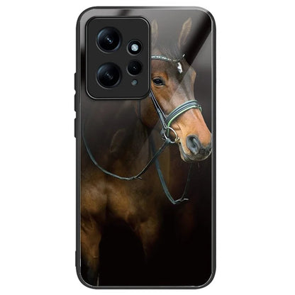 Pattern Printing Case for Xiaomi Redmi Note 12 4G Shell TPU+Tempered Glass Phone Protector