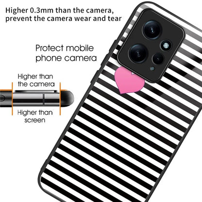 Pattern Printing Case for Xiaomi Redmi Note 12 4G Shell TPU+Tempered Glass Phone Protector