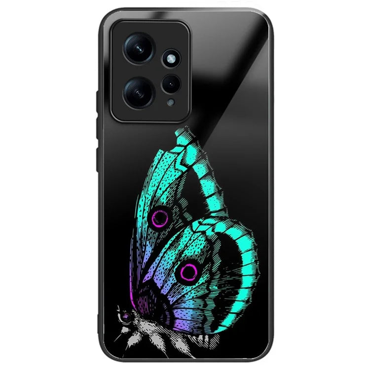 Pattern Printing Case for Xiaomi Redmi Note 12 4G Shell TPU+Tempered Glass Phone Protector
