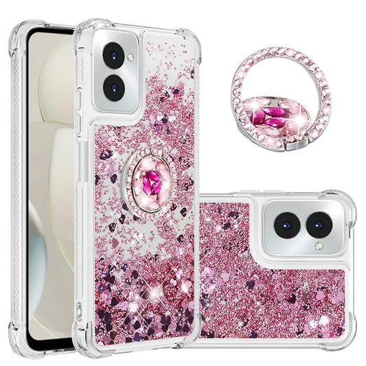 YB Quicksand Series-7 for Motorola Moto G Power (2024) Kickstand Case Liquid Floating TPU Phone Cover