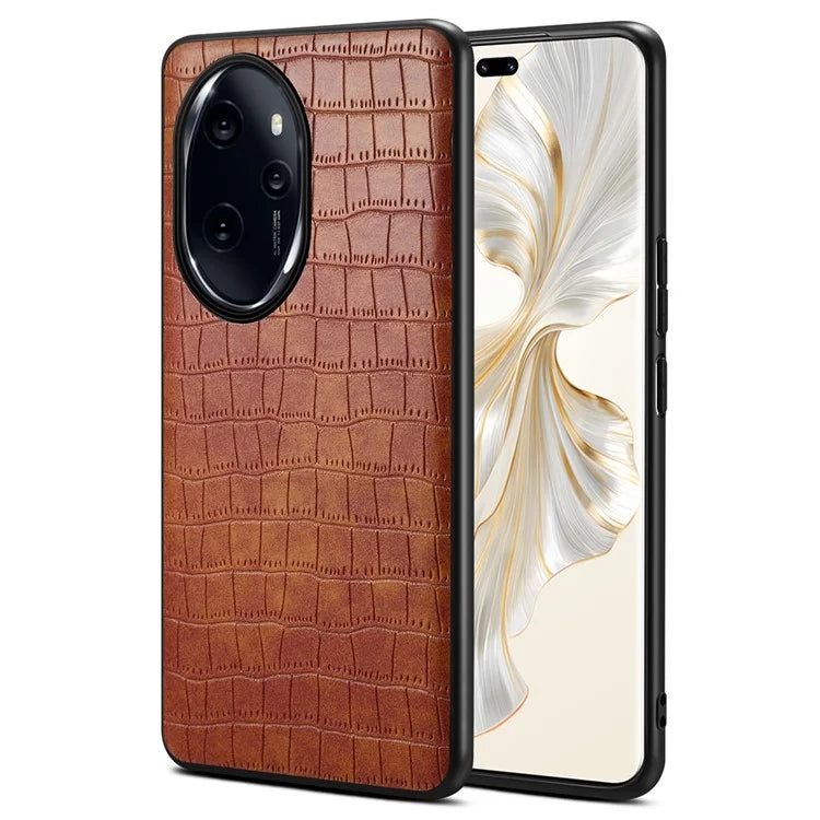 For Honor 100 Pro 5G Case Crocodile Texture Cell Phone PU Leather+PC+TPU Cover