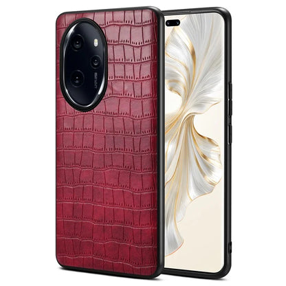 For Honor 100 Pro 5G Case Crocodile Texture Cell Phone PU Leather+PC+TPU Cover