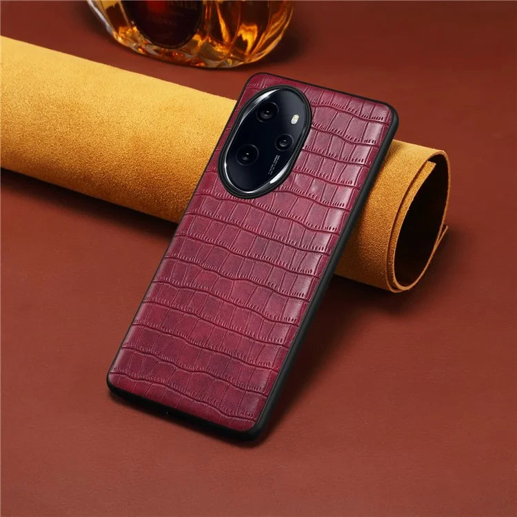 For Honor 100 Pro 5G Case Crocodile Texture Cell Phone PU Leather+PC+TPU Cover