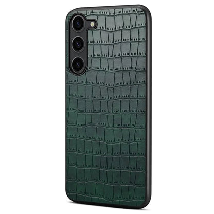 For Samsung Galaxy S23 Case Crocodile Texture PU+PC+TPU Well-protected Phone Cover