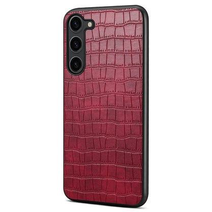 For Samsung Galaxy S23 Case Crocodile Texture PU+PC+TPU Well-protected Phone Cover