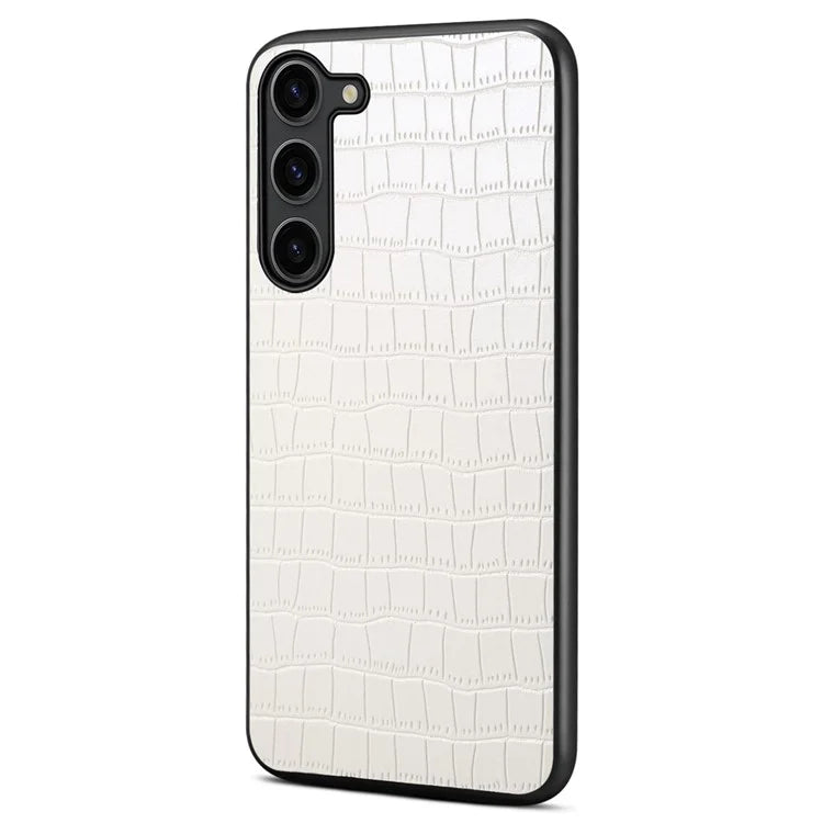 For Samsung Galaxy S23 Case Crocodile Texture PU+PC+TPU Well-protected Phone Cover