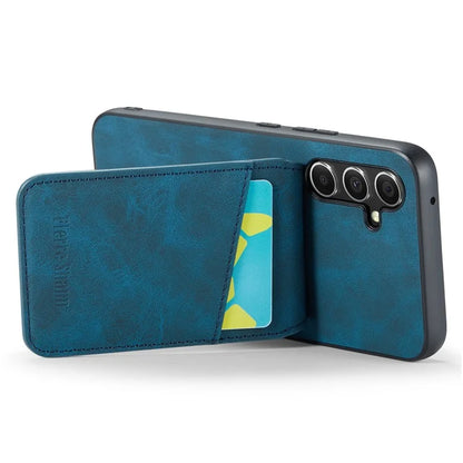 FIERRE SHANN For Samsung Galaxy S23 FE Cell Phone Case Card Slots Anti-collision PU+TPU Cover