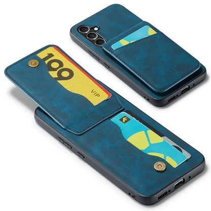 FIERRE SHANN For Samsung Galaxy S23 FE Cell Phone Case Card Slots Anti-collision PU+TPU Cover