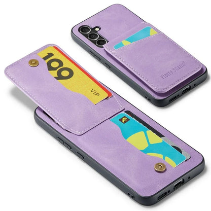 FIERRE SHANN For Samsung Galaxy S23 FE Cell Phone Case Card Slots Anti-collision PU+TPU Cover