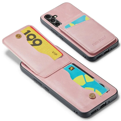 FIERRE SHANN For Samsung Galaxy S23 FE Cell Phone Case Card Slots Anti-collision PU+TPU Cover
