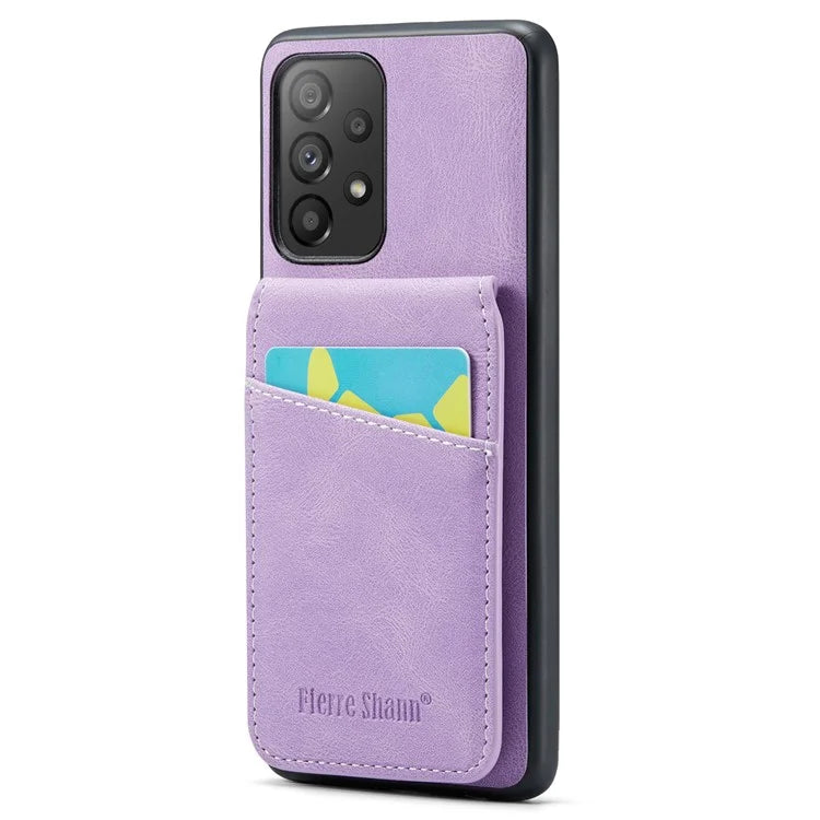 FIERRE SHANN For Samsung Galaxy A23 4G / A23 5G (Global Version) Card Slots Cell Phone Case