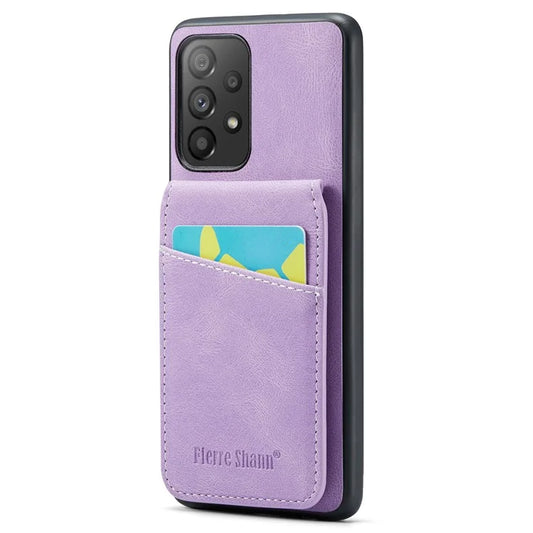 FIERRE SHANN For Samsung Galaxy A23 4G / A23 5G (Global Version) Card Slots Cell Phone Case