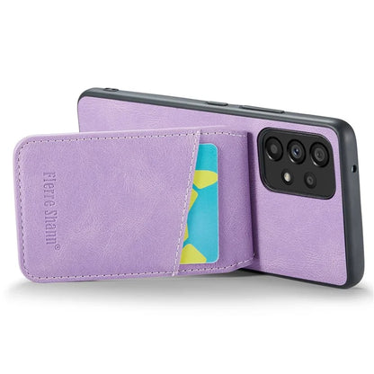 FIERRE SHANN For Samsung Galaxy A23 4G / A23 5G (Global Version) Card Slots Cell Phone Case