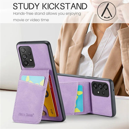 FIERRE SHANN For Samsung Galaxy A23 4G / A23 5G (Global Version) Card Slots Cell Phone Case