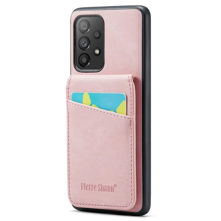 FIERRE SHANN For Samsung Galaxy A23 4G / A23 5G (Global Version) Card Slots Cell Phone Case