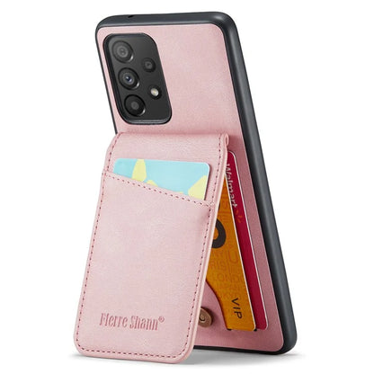 FIERRE SHANN For Samsung Galaxy A23 4G / A23 5G (Global Version) Card Slots Cell Phone Case