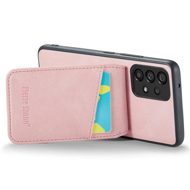 FIERRE SHANN For Samsung Galaxy A23 4G / A23 5G (Global Version) Card Slots Cell Phone Case