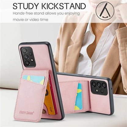FIERRE SHANN For Samsung Galaxy A23 4G / A23 5G (Global Version) Card Slots Cell Phone Case