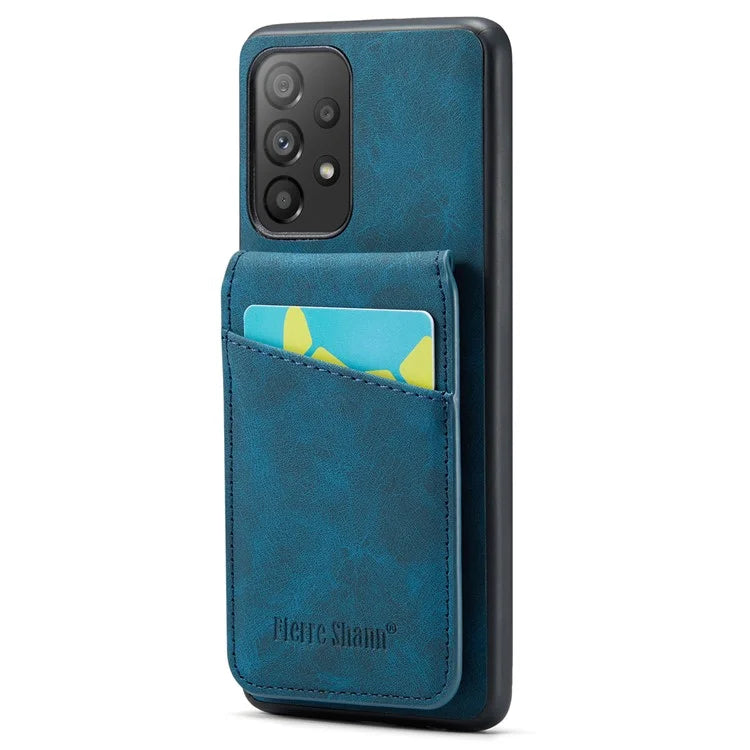 FIERRE SHANN For Samsung Galaxy A23 4G / A23 5G (Global Version) Card Slots Cell Phone Case