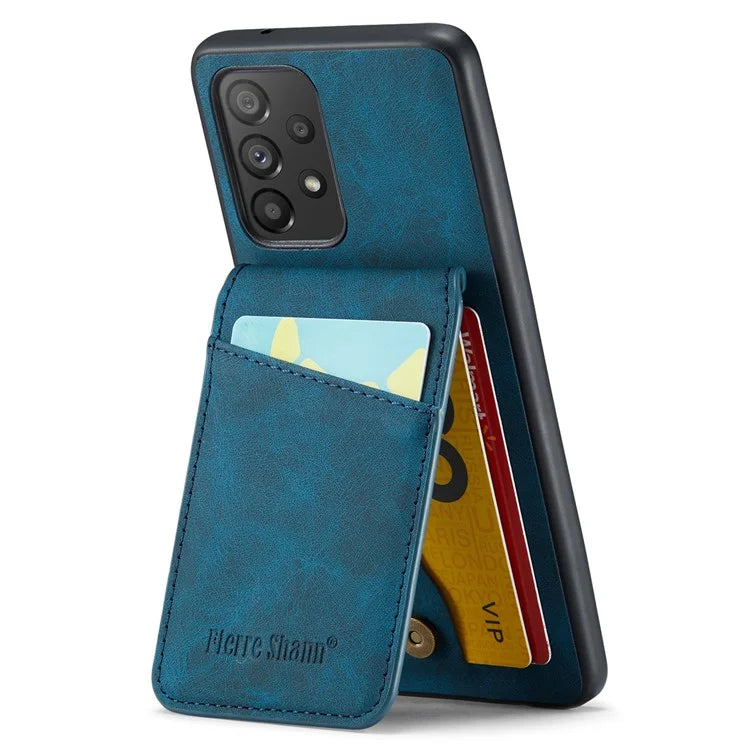 FIERRE SHANN For Samsung Galaxy A23 4G / A23 5G (Global Version) Card Slots Cell Phone Case