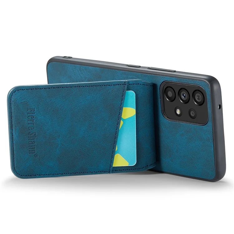 FIERRE SHANN For Samsung Galaxy A23 4G / A23 5G (Global Version) Card Slots Cell Phone Case