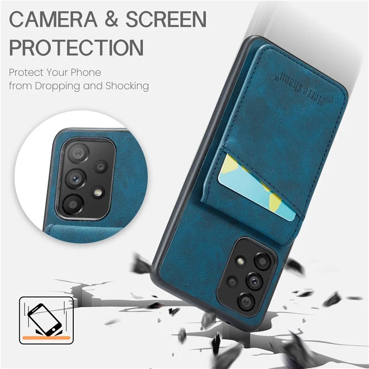 FIERRE SHANN For Samsung Galaxy A23 4G / A23 5G (Global Version) Card Slots Cell Phone Case