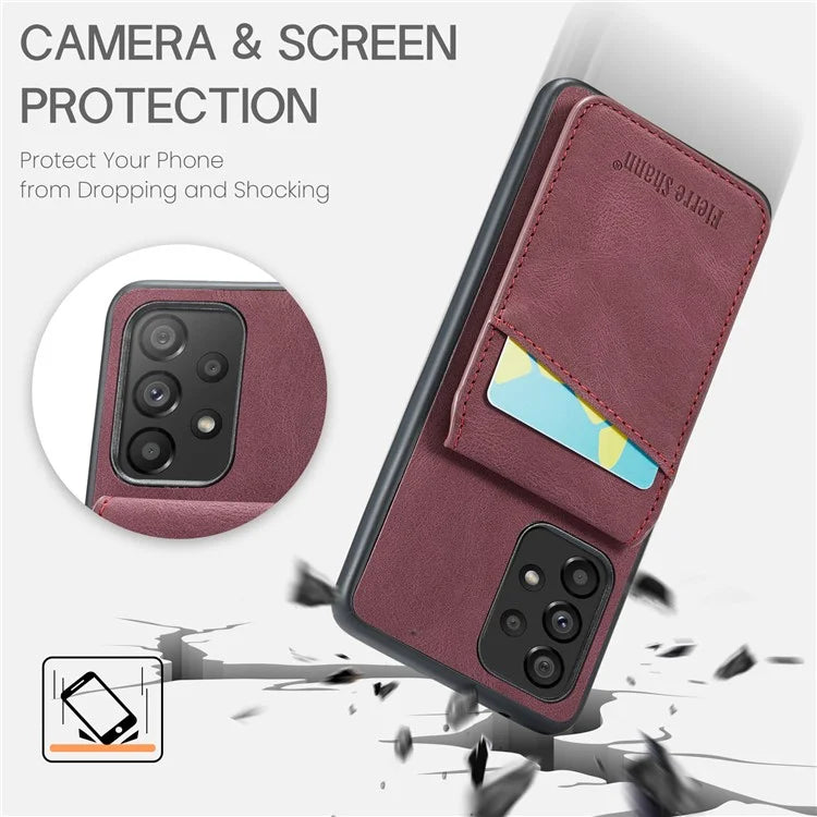 FIERRE SHANN For Samsung Galaxy A23 4G / A23 5G (Global Version) Card Slots Cell Phone Case