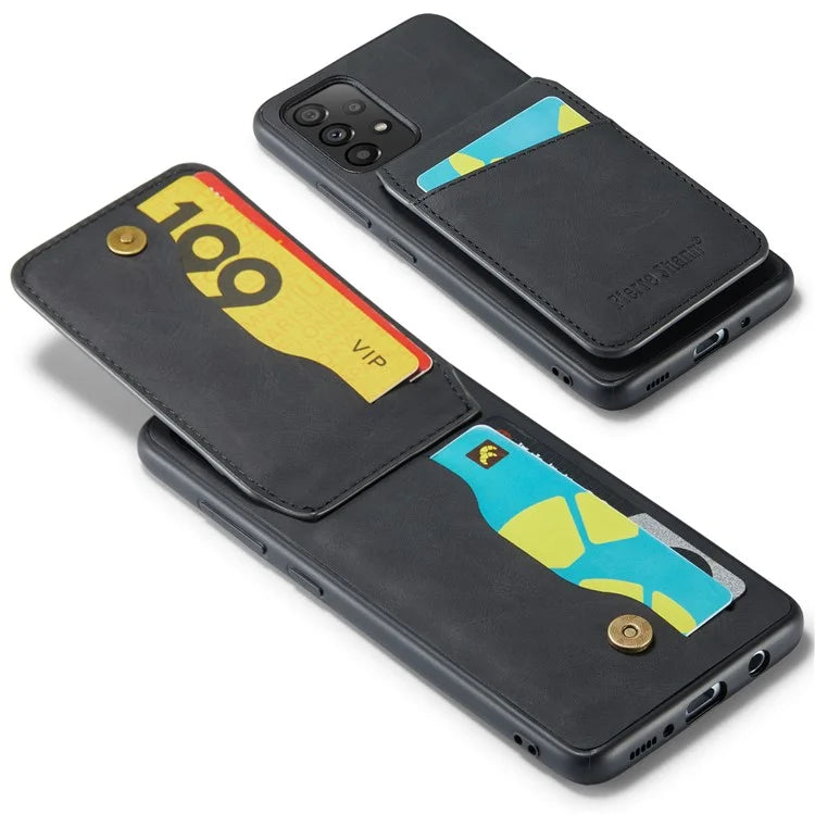 FIERRE SHANN For Samsung Galaxy A23 4G / A23 5G (Global Version) Card Slots Cell Phone Case