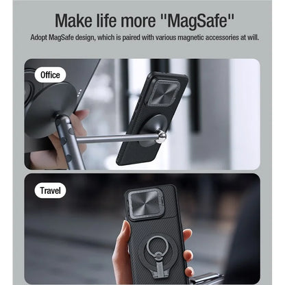 NILLKIN CamShield Prop Magnetic Series for Xiaomi Redmi K70 5G / K70 Pro 5G Case Lens Cover Kickstand Phone Shell