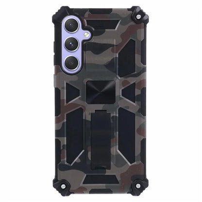 For Samsung Galaxy A55 5G Phone Case Kickstand Protective Cover Camouflage Pattern