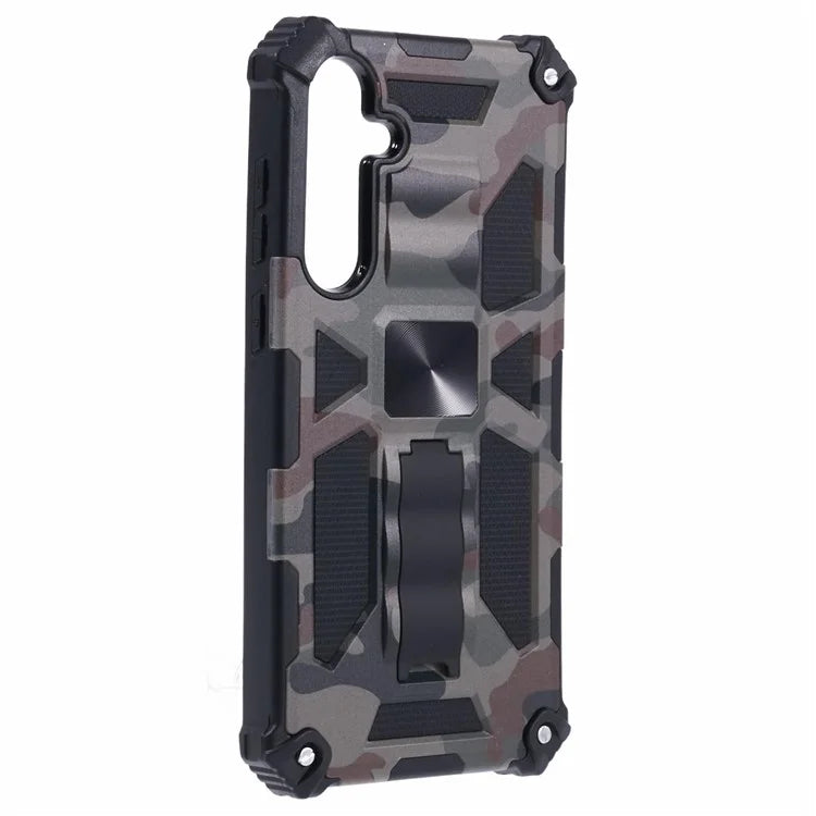 For Samsung Galaxy A55 5G Phone Case Kickstand Protective Cover Camouflage Pattern
