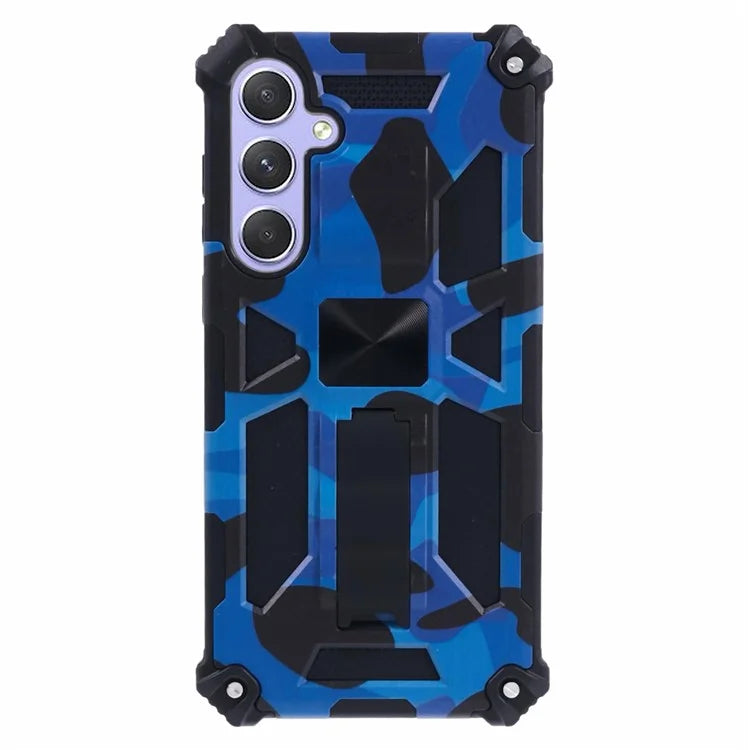 For Samsung Galaxy A55 5G Phone Case Kickstand Protective Cover Camouflage Pattern