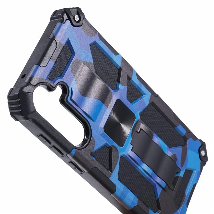 For Samsung Galaxy A55 5G Phone Case Kickstand Protective Cover Camouflage Pattern